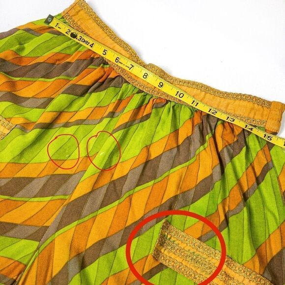 VTG Electric Company Orange/Green 2-Piece Culotte Set Sz S - Picture 9 of 12